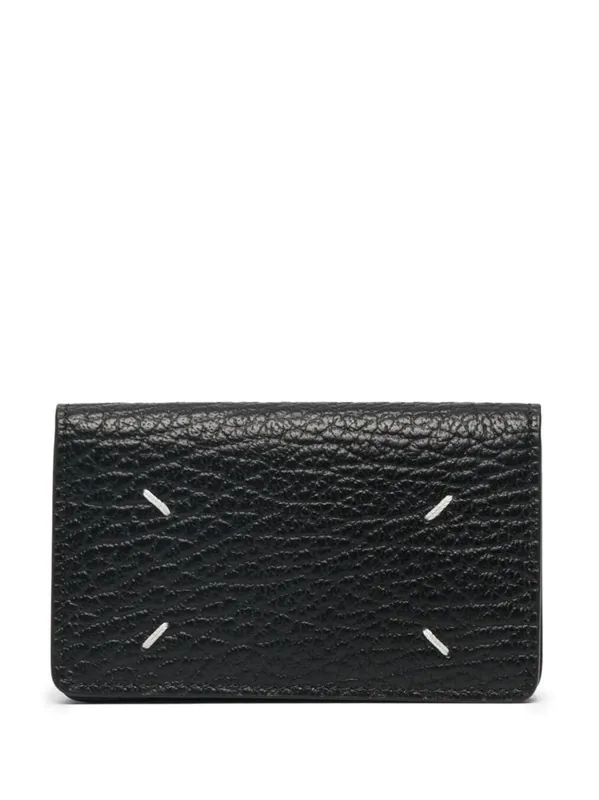 Snap Button Closure Four Stitches Bifold Card Holder - Maison Martin Margiela