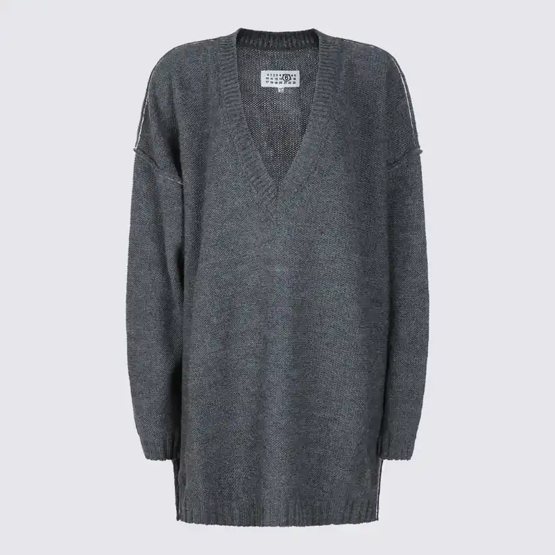 Sweaters Grey Melange - MM6 Maison Margiela