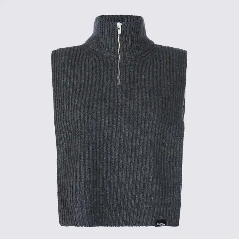 Scarfs Dark Grey Melange - MM6 Maison Margiela
