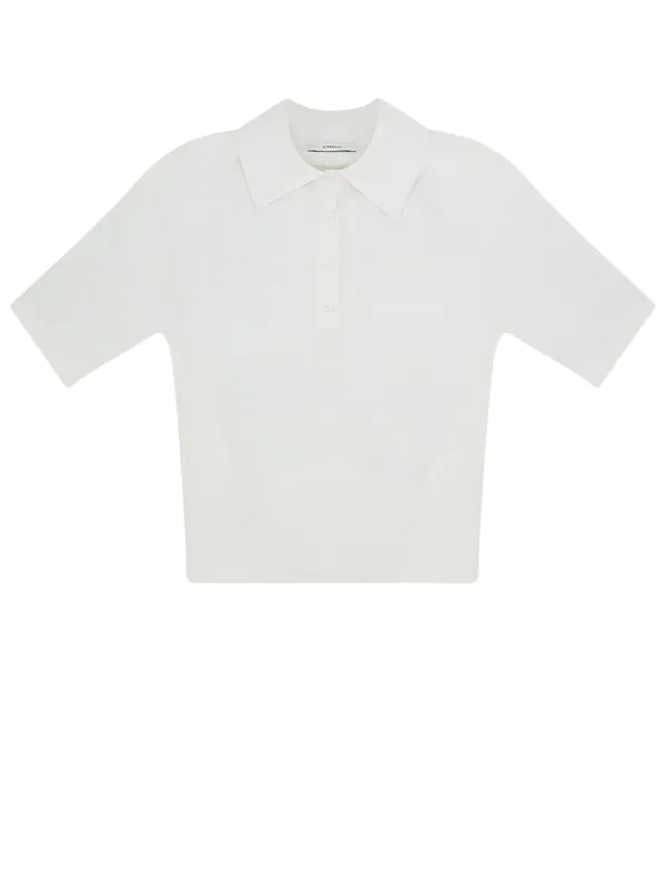 Cropped Cotton And Silk Polo Shirt - Givenchy
