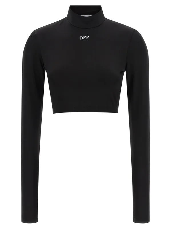 Off Stamp Tops Black - Off-White