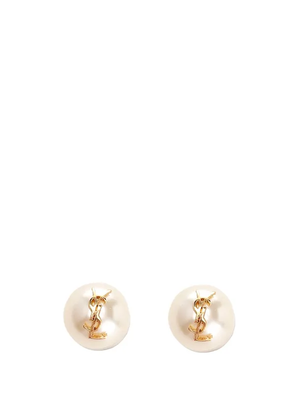 Pearl Earrings Jewelry White - Saint Laurent
