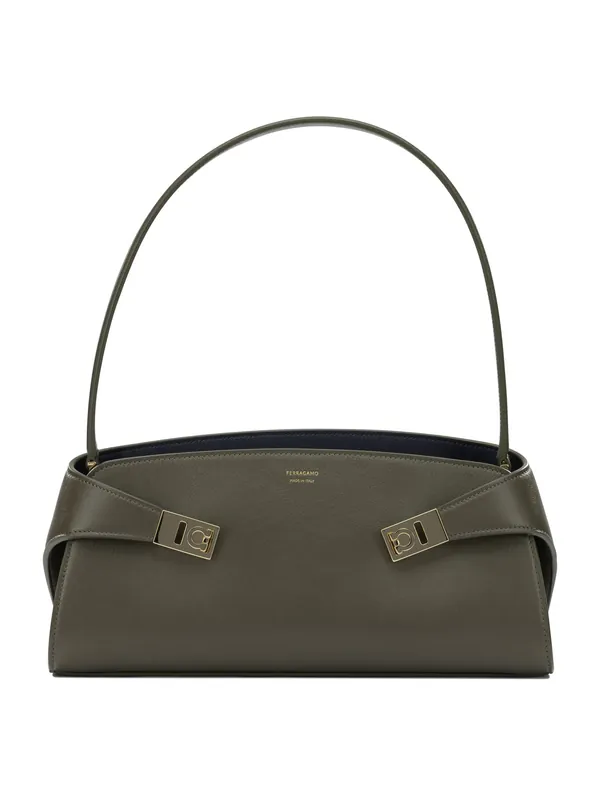 Hug East-West Shoulder Bags Green