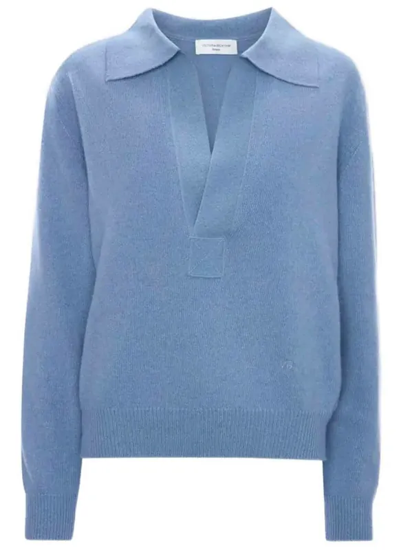 Genevieve Polo Jumper In Merino Wool - Victoria Beckham