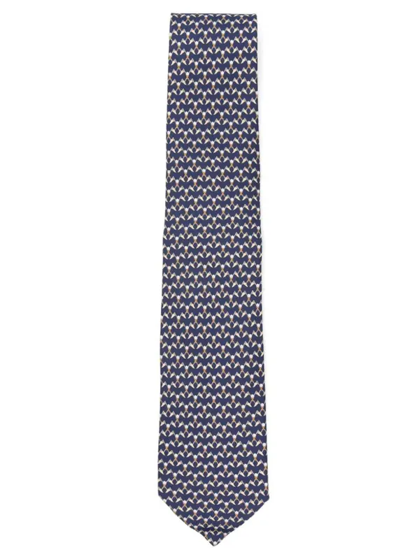 Club Print Silk Tie - Ferragamo