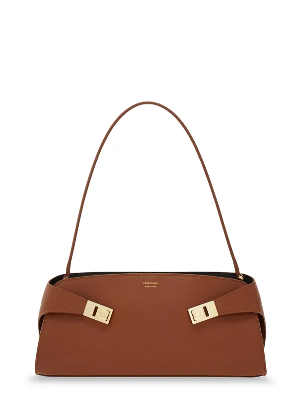 Hug East-West Leather Shoulder Bag