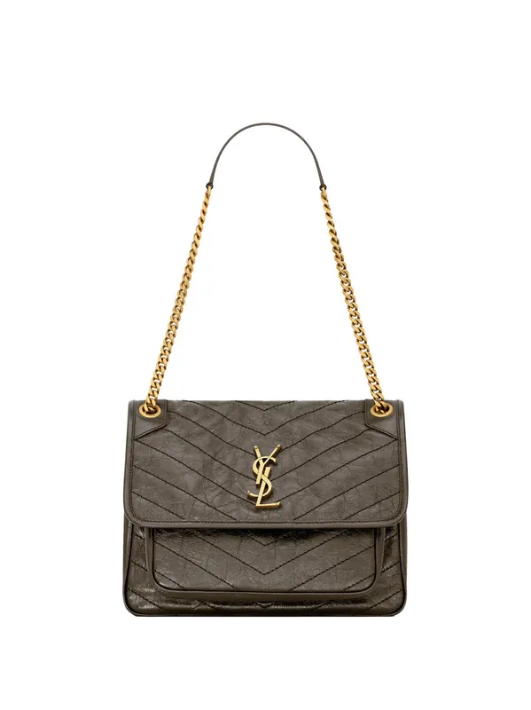 Niki Medium Soft Bag In Vintage Leather - Saint Laurent