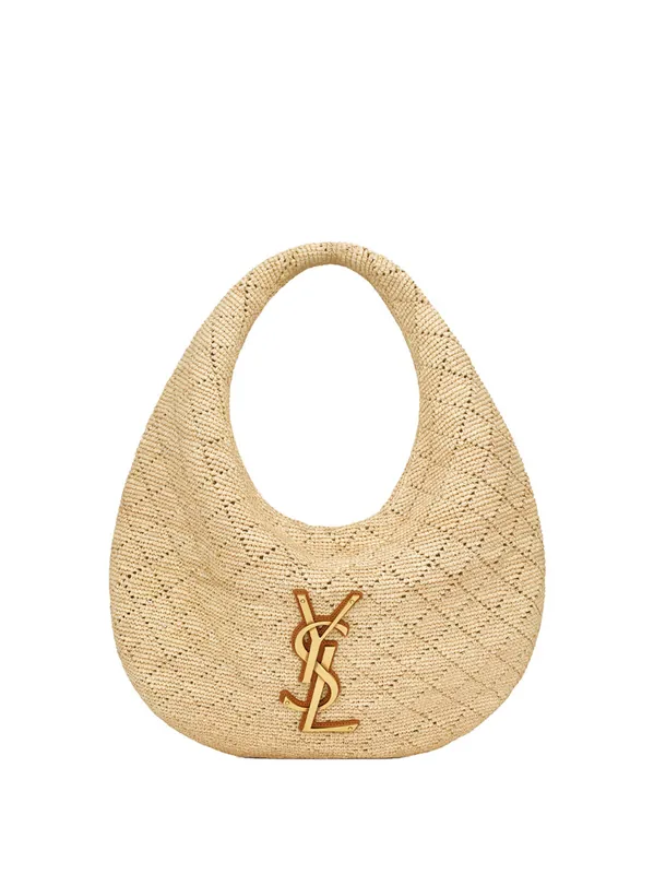 Icare Hobo In Raffia - Saint Laurent