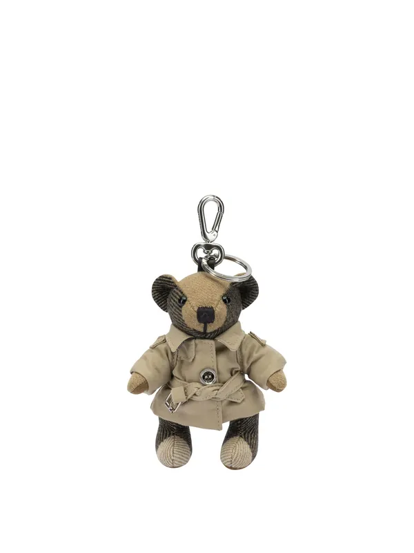 Thomas Trench Bear Key Holders & Charms Beige - Burberry