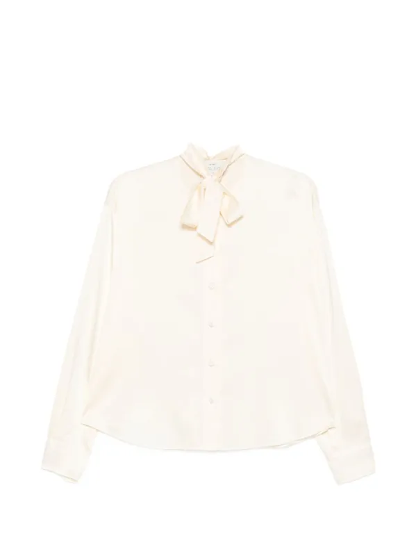 Silk Bow-Tie Shirt
