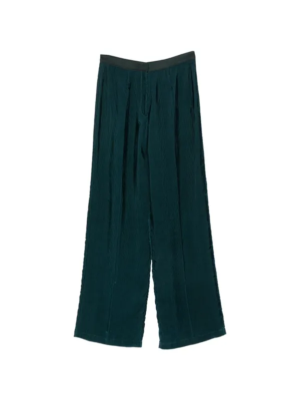 Velvet High-Waisted Trousers