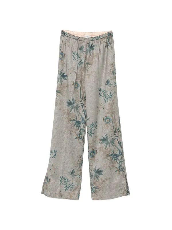 Printed Fluid Trousers - Forte_Forte