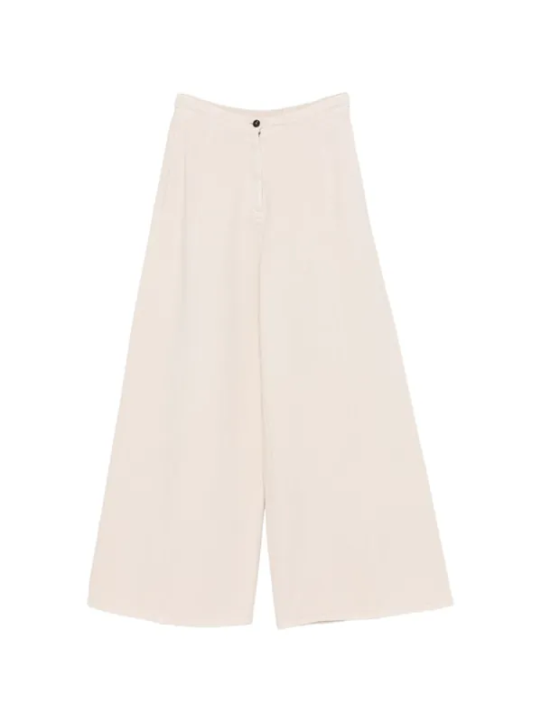 Cotton Wide-Leg Trousers