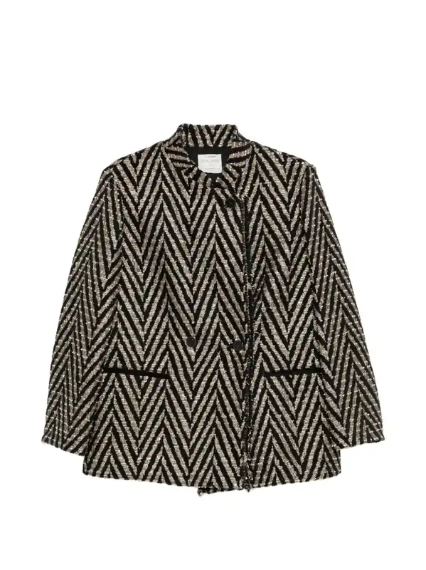 Chevron Oversized Jacket - Forte_Forte
