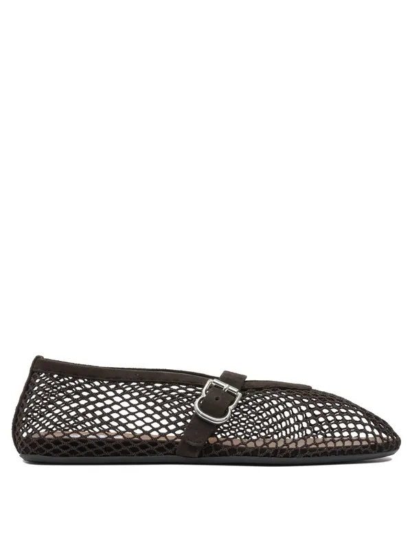 Mary Jane Mesh Ballet Flats Ballerinas Brown - Alaïa