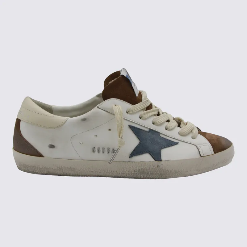 Sneakers White/Brown/Blue Denim/Cream - Golden Goose