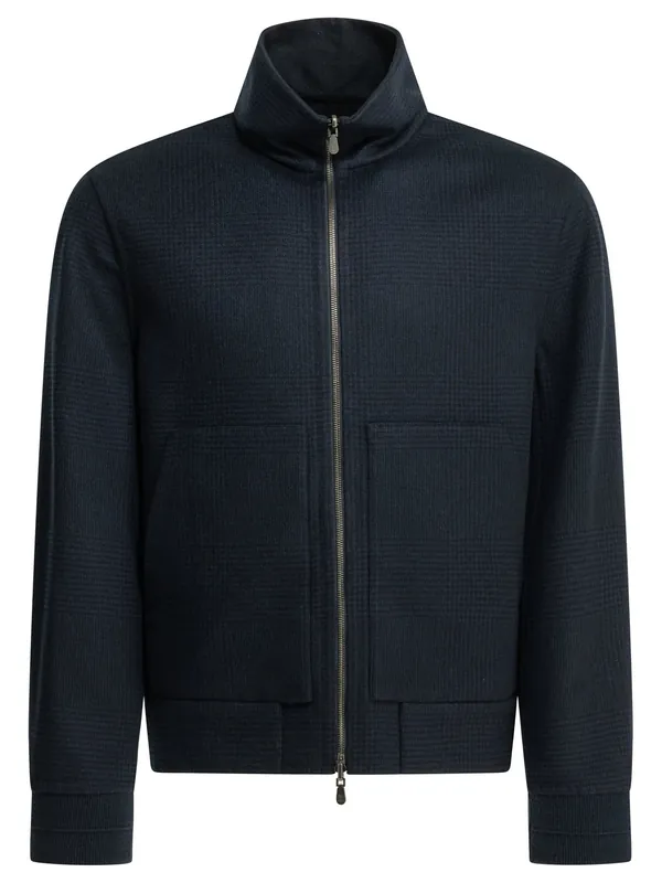 Cashmere Bomber Jacket Jackets And Coats Blue - Brunello Cucinelli