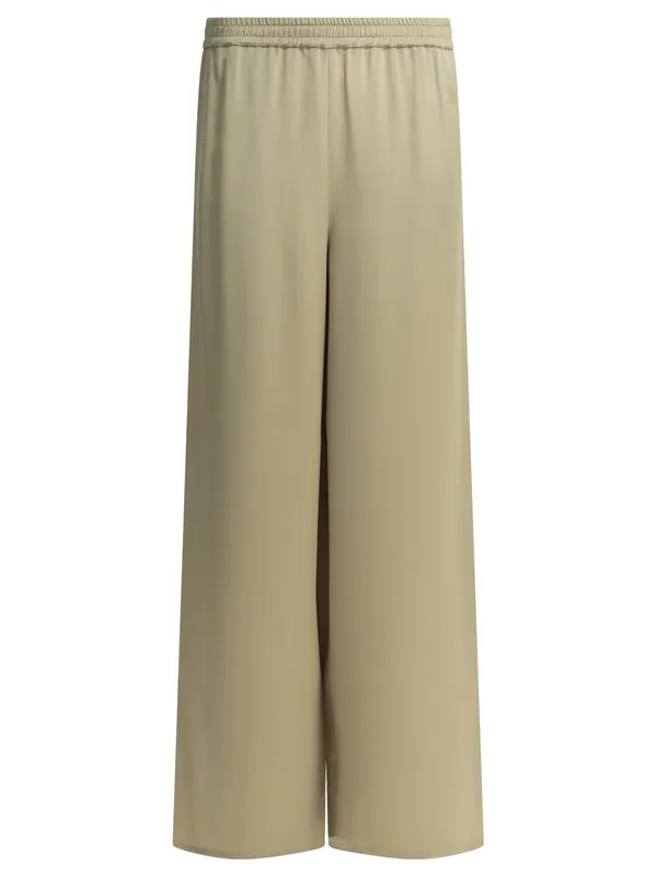 Casual Silk Pants Trousers Grey - Max Mara