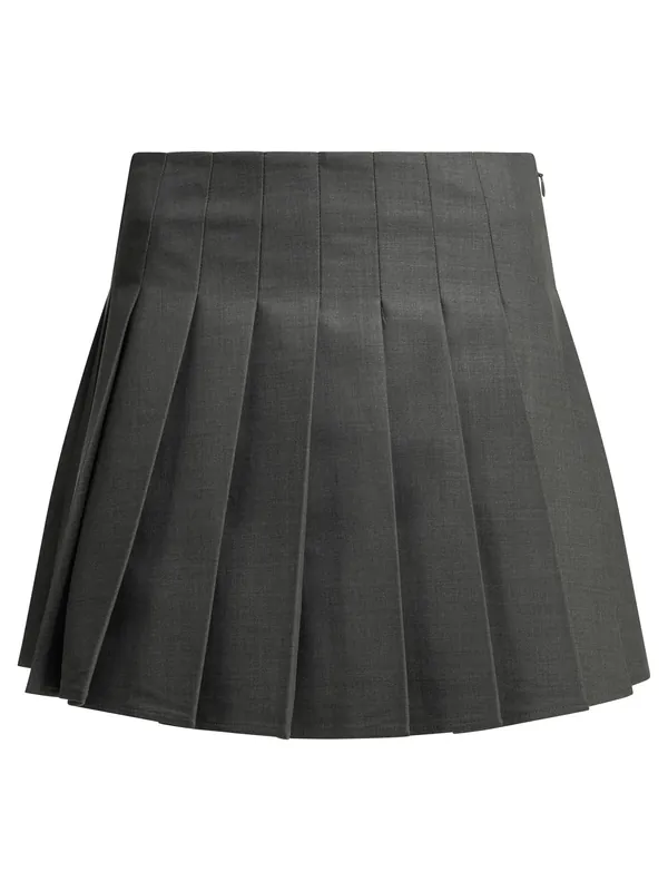 Pleated Miniskirt Skirts Grey - Self-Portrait