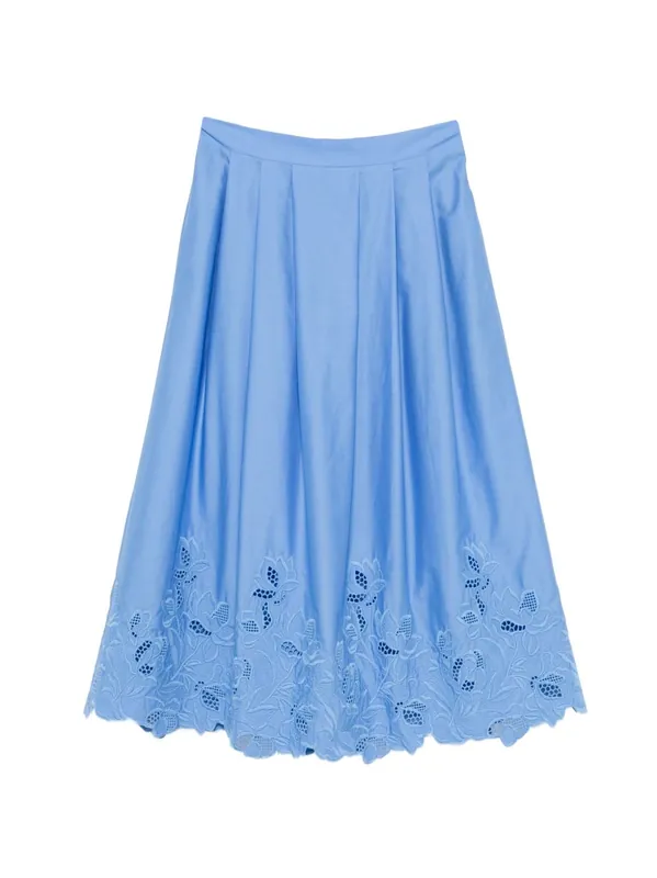Embroidered Cotton Skirt - Ermanno Scervino