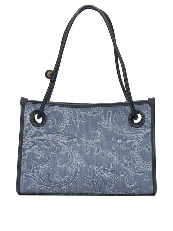 Shopping Eyes Shoulder Bags Blue - Etro