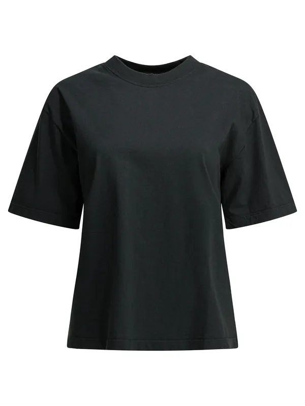 Crew Neck T-Shirt With Reverse Logo T-Shirts Black