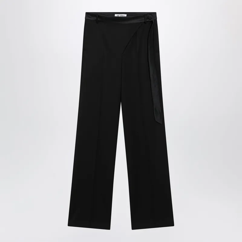 Black Virgin Wool Tuxedo Trousers - The Attico