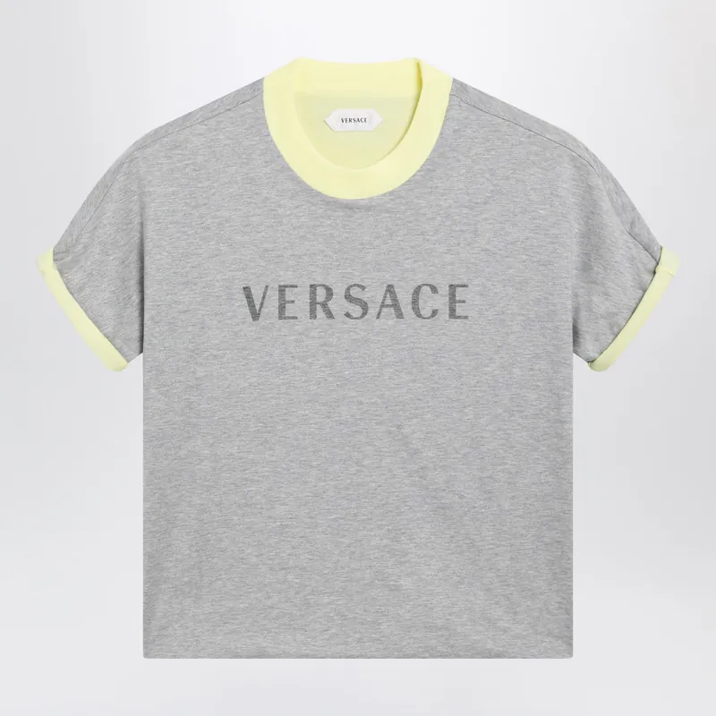 Reversible Grey/Yellow Cotton Jersey T-Shirt