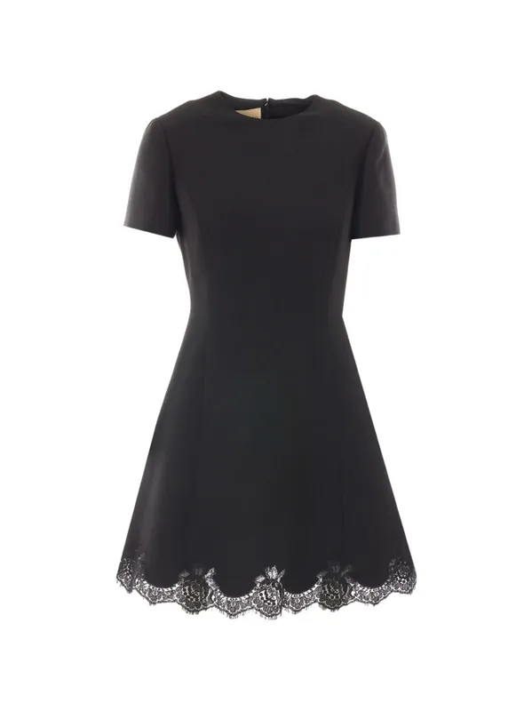 Wool And Silk Blend Mini Dress - Valentino Garavani