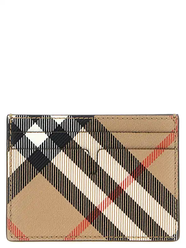 Check Card Holder Wallets And Card Holders Beige - Burberry