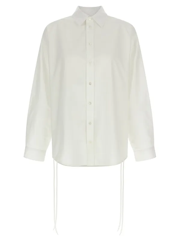 Lace-Up Shirt And Blouse White
