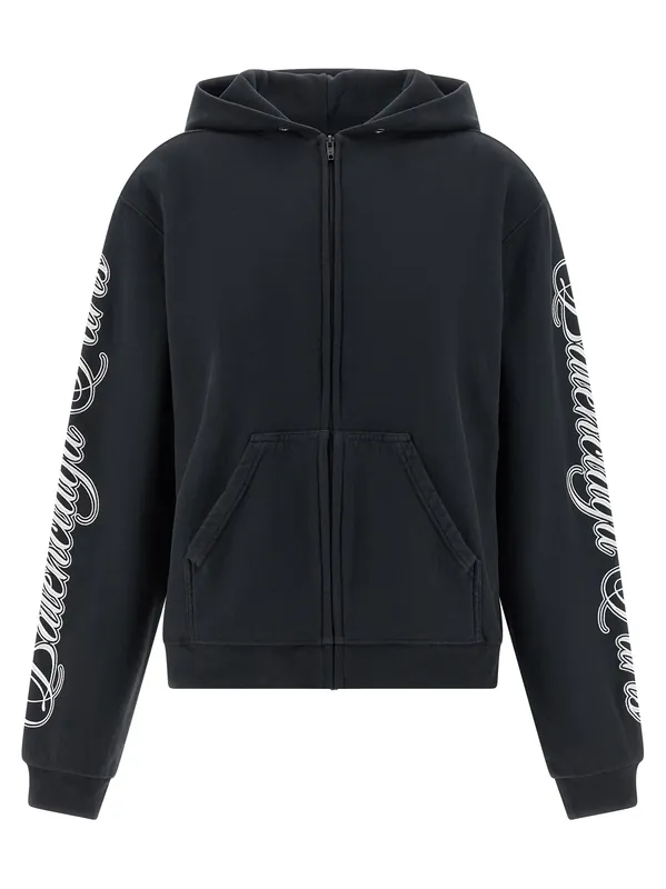 Cursive Sweatshirt Black - Balenciaga