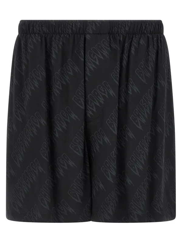 Logo Shorts Bermuda And Short Black - Balenciaga