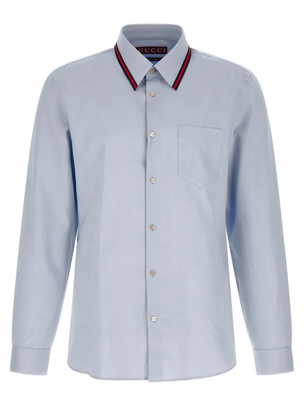 Web Shirt And Blouse Light Blue - Gucci