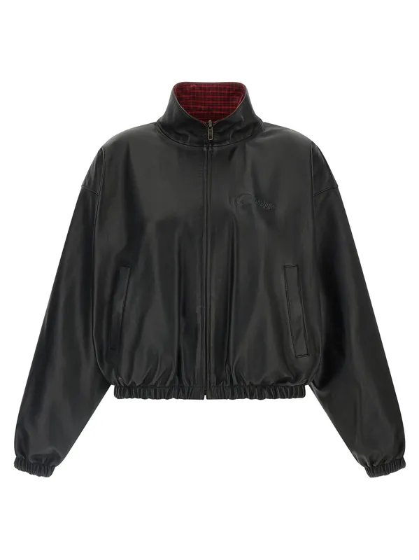 Reversible Leather Jacket Puffer Jackets Black - Balenciaga