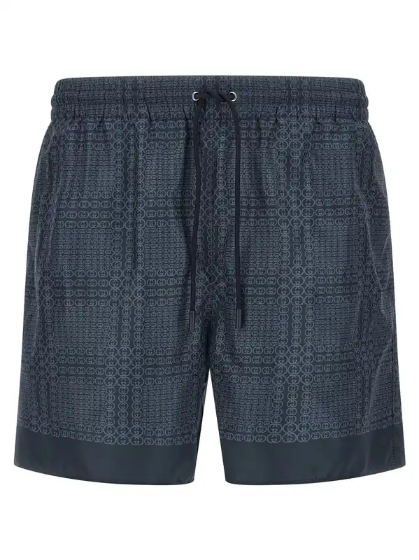 Gucci Incrocio Gg Beachwear Blue