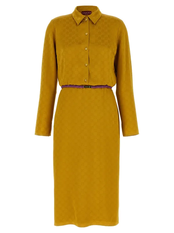 Gg Dresses Yellow - Gucci