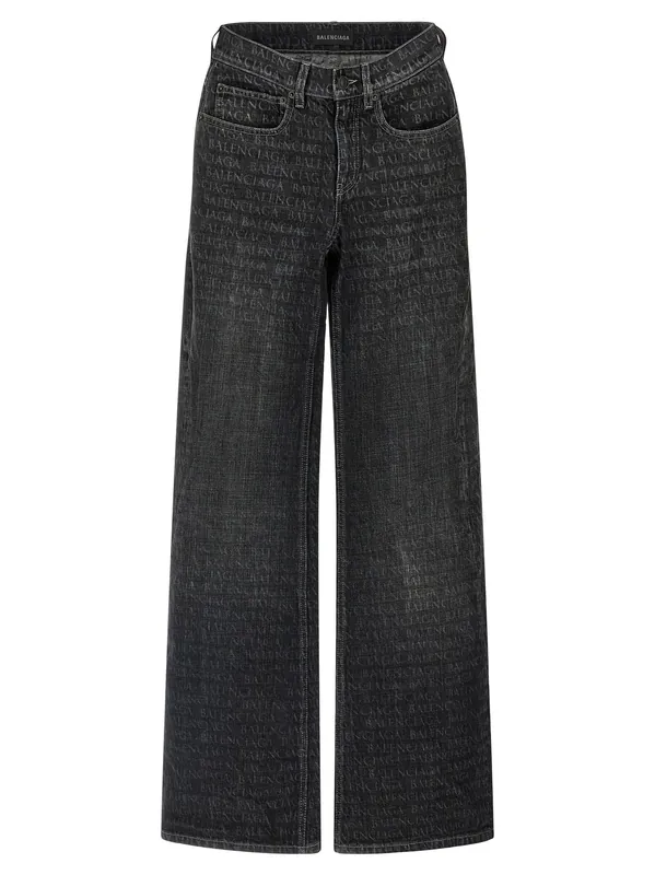 Wide Leg Jeans Black - Balenciaga