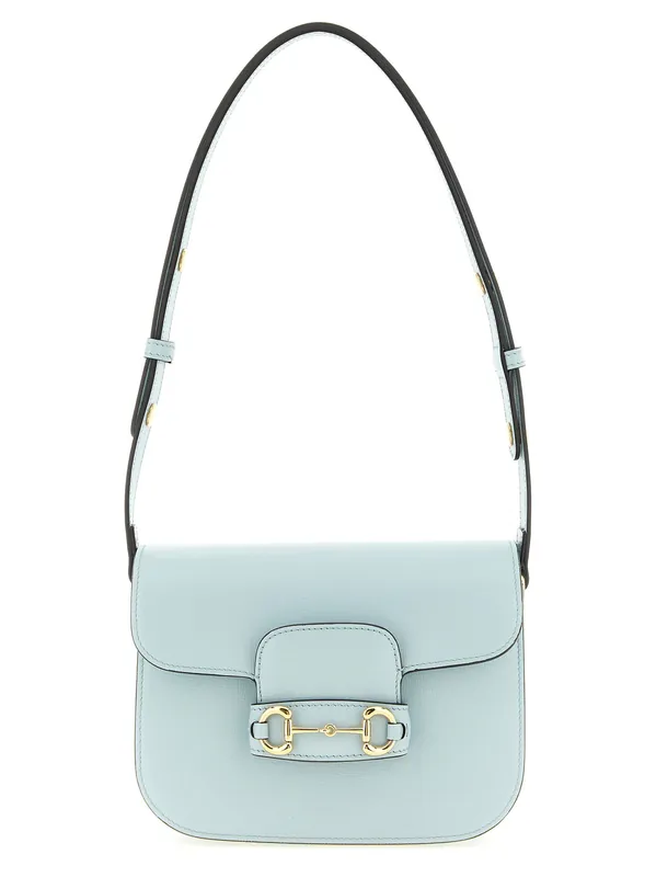 Gucci Horsebit 1955 Shoulder Bags Light Blue