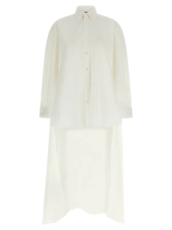 Shirt With Train Shirt And Blouse White - Balenciaga