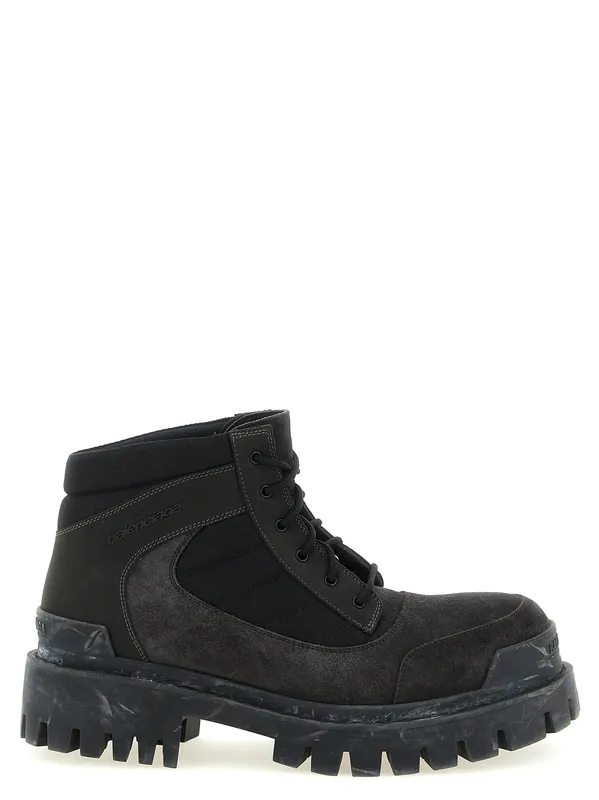 Combat Strike Boots And Ankle Boots Brown - Balenciaga