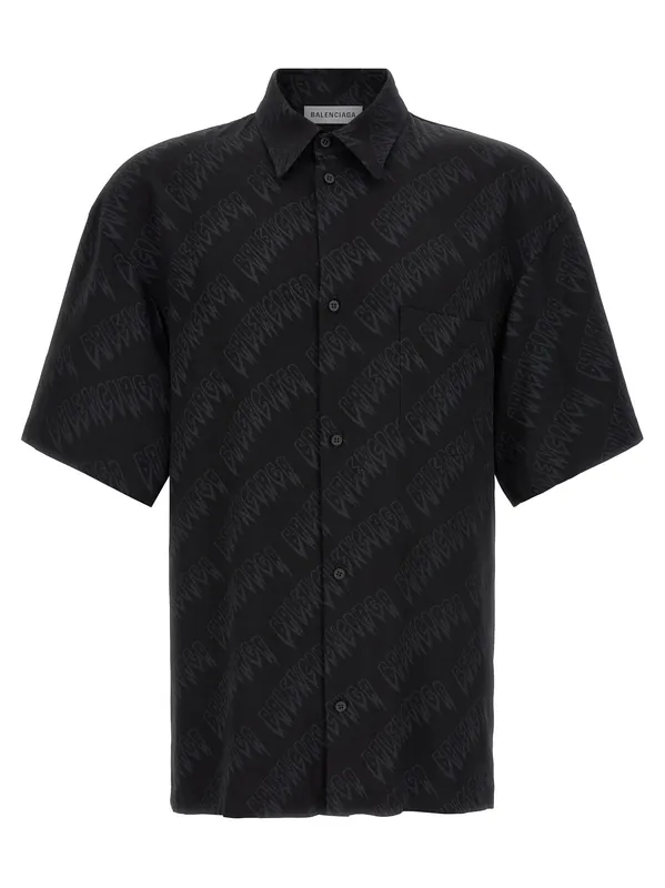 Logo Shirt Shirt And Blouse Black - Balenciaga