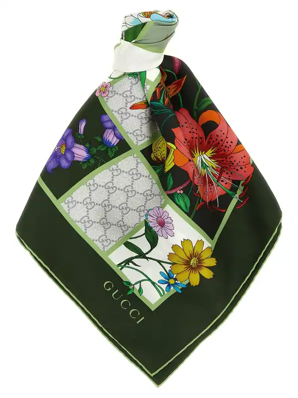 Flora Scarves And Foulards Black - Gucci