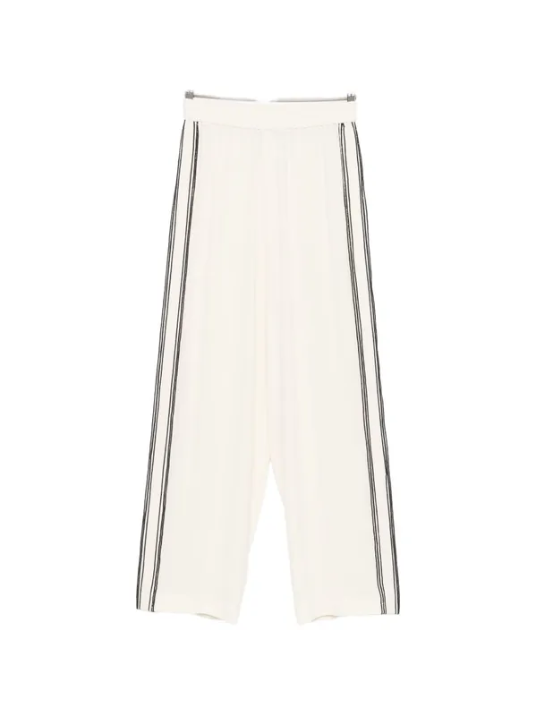 Silk Blend Trousers - Fabiana Filippi