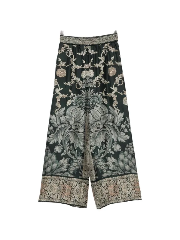Printed Silk Trousers - Pierre Louis Mascia