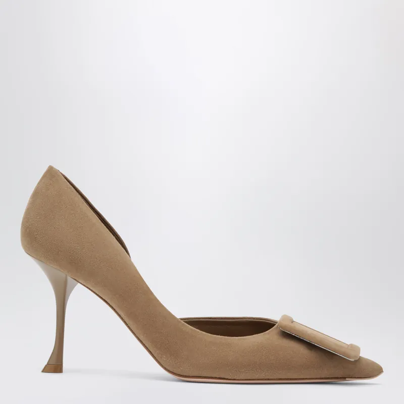 Viv Ville Dorsay Suede Pumps In Tobacco Brown - Roger Vivier