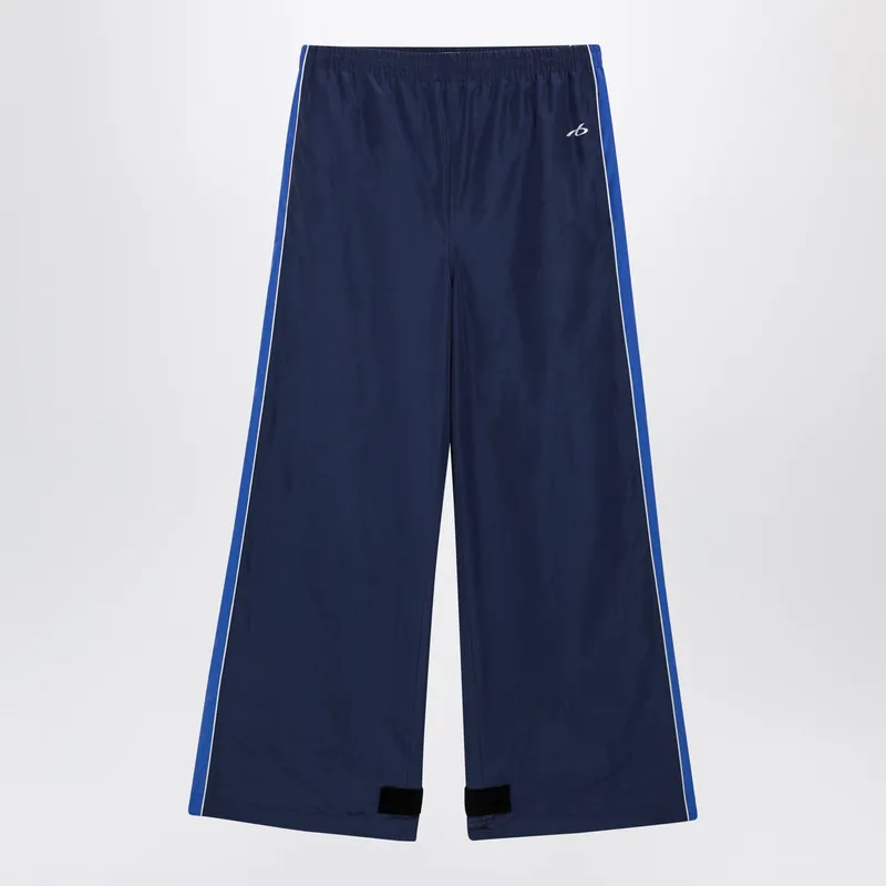 Techwear Jogger Pants In Navy Blue Cotton Blend - Balenciaga