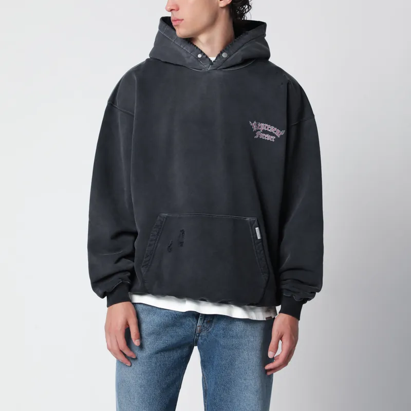Represent Forevers Hoodie In Washed Black