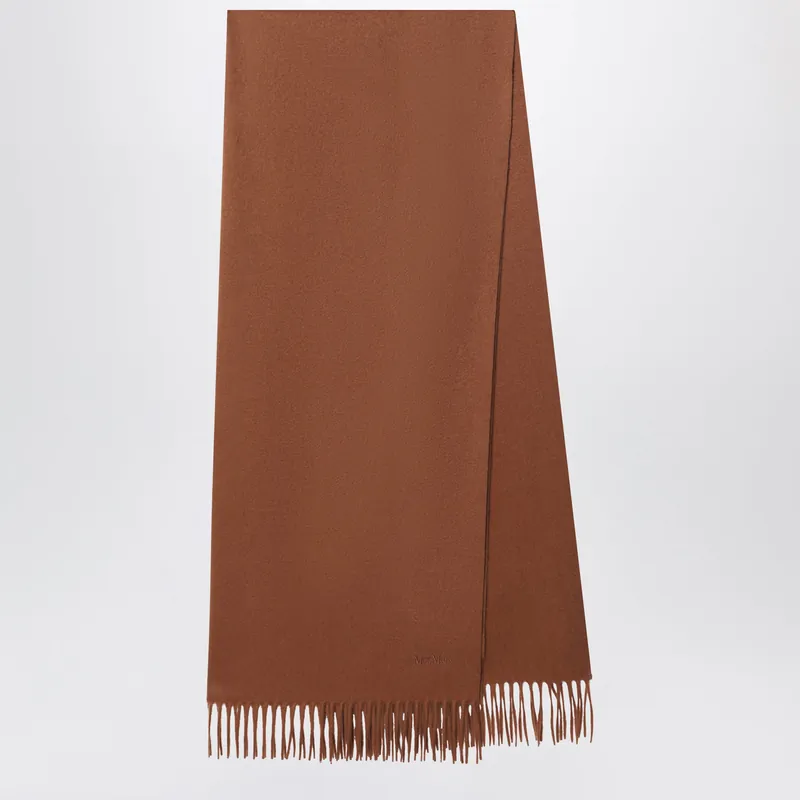 Leather-Brown Cashmere Scarf