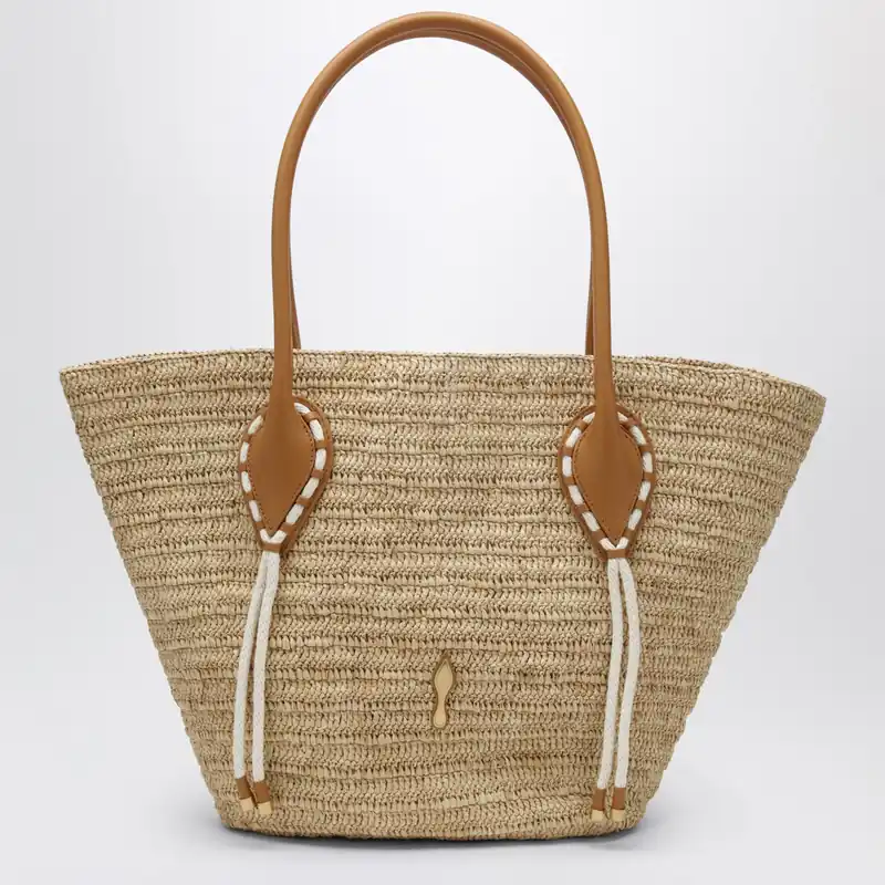 Venus Tote Bag In Natural-Colored Raffia